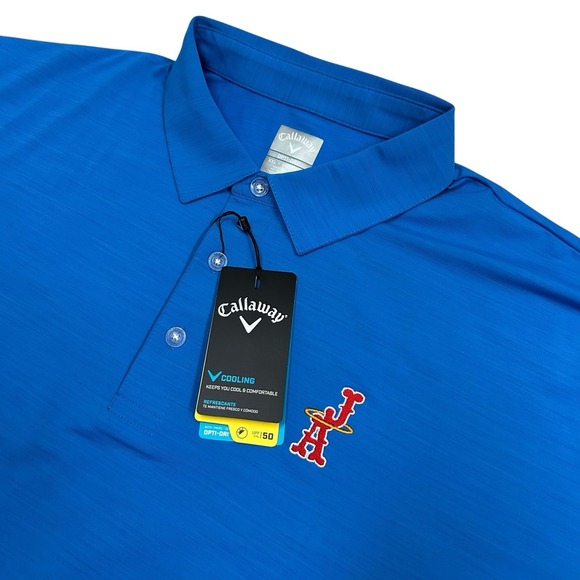 Callaway Opti Dri Polo‎ Shirt Men's XXL Blue Performance Golf New with Tags NWT - Picture 1 of 10